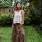 Tiered maxi skirt made of hand-dyed cotton/ Limited edition