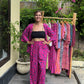 Short Kimono and pants set of 2 pieces made of natural fabric