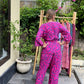 Short Kimono and pants set of 2 pieces made of natural fabric