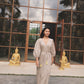 Midi wrap linen dress PAOLA * Puffy sleeves