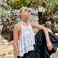 Tiered natural fabric top