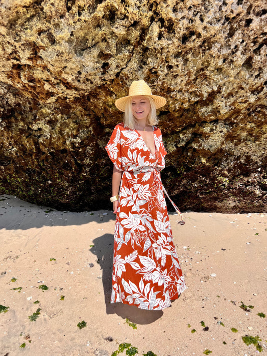 Maxi wrap dress VICTORIA \ Kimono dress