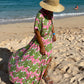 Maxi wrap dress\ Hand-painted fabric\ Kimono dress