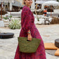Maxi wrap dress\ Hand-painted fabric\puffy sleeves