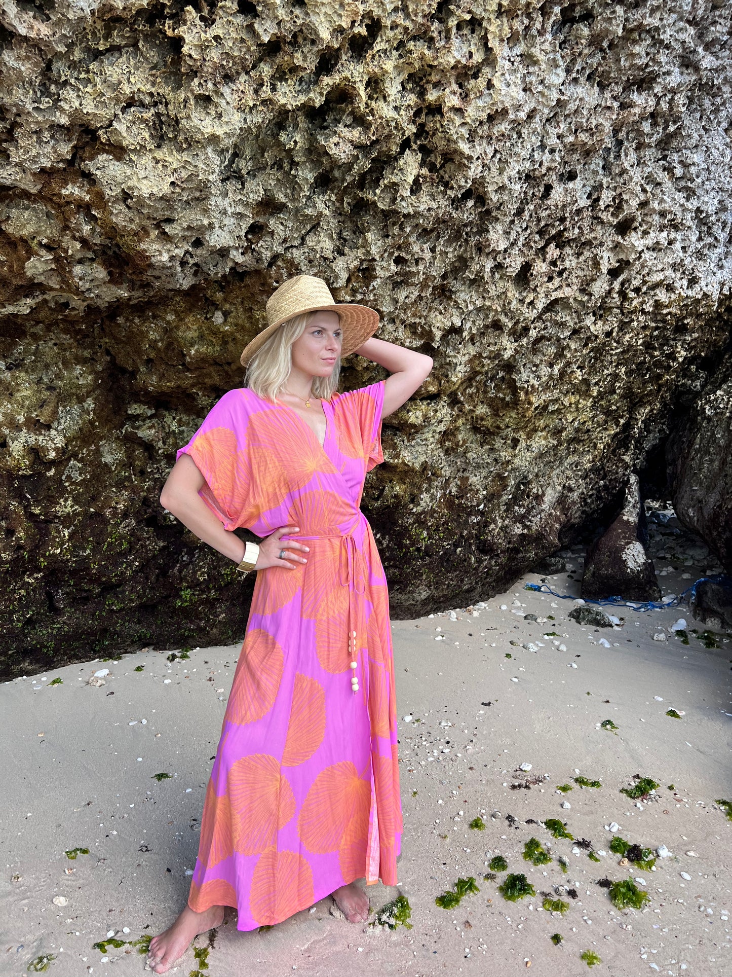 Maxi wrap dress VICTORIA \ Kimono dress