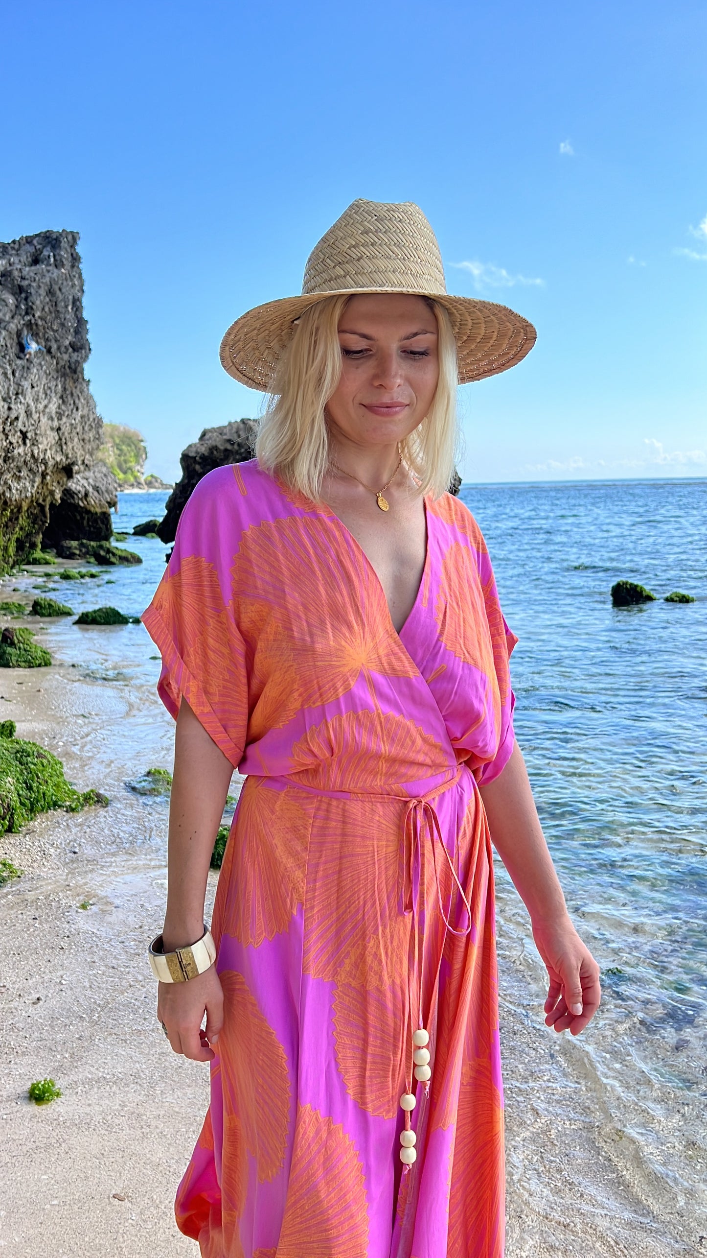 Maxi wrap dress VICTORIA \ Kimono dress