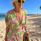 Maxi wrap dress\ Hand-painted fabric\ Kimono dress