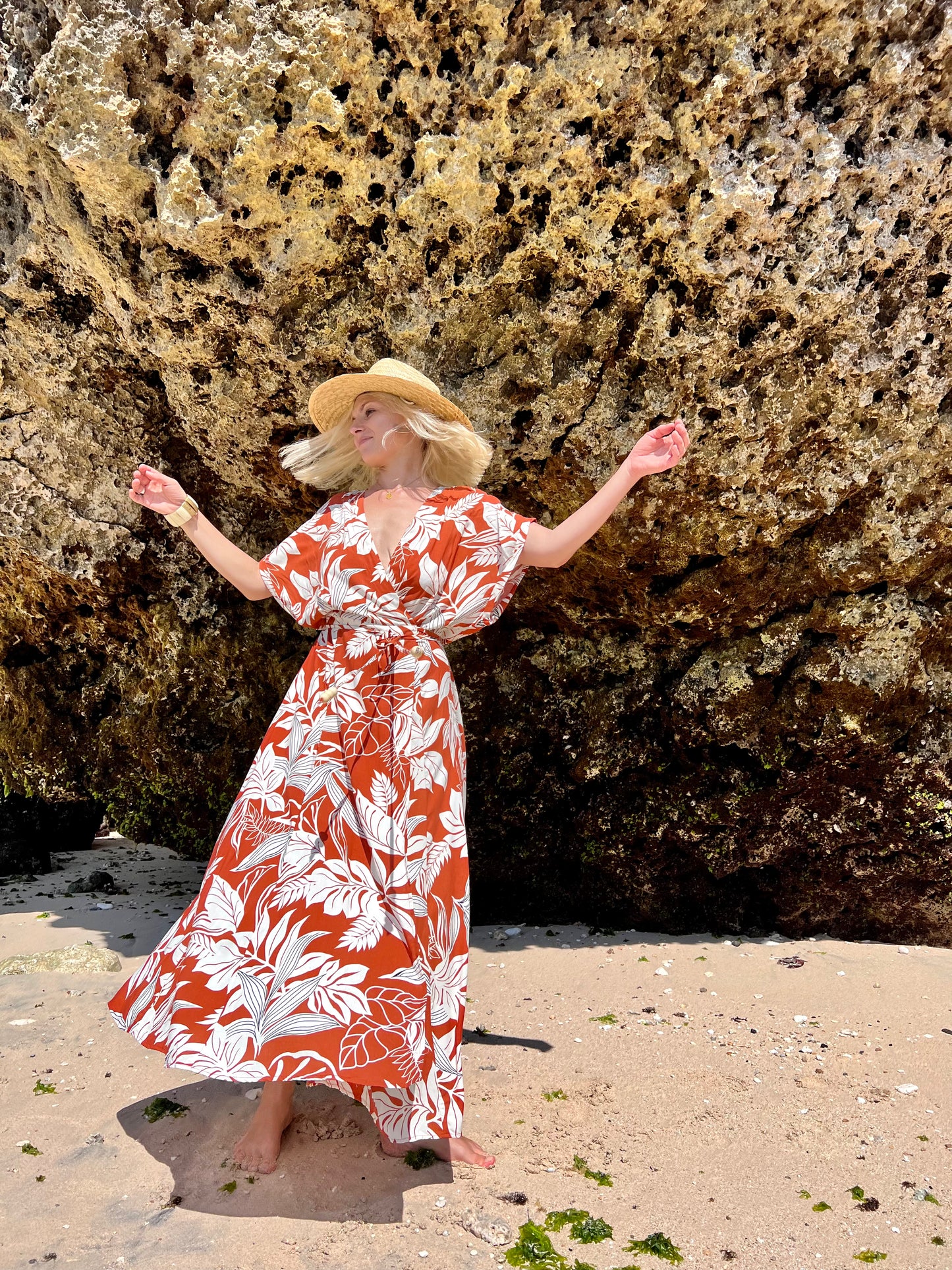 Maxi wrap dress VICTORIA \ Kimono dress