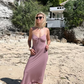 Cocktail midi dress ORNELLA / Bridesmaid's dress / Open beck midi dress / Sheath Dress / Hand-dyed natural fabric / Party dress