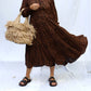 Tiered boho dress made of hand-painted fabric. Loose and light dress NATALIA Maternity\Casual\bohohemian\gypsy style