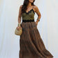 Tiered maxi skirt made of hand-dyed cotton/ Limited edition