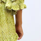 Tiered with ruffles boho dress BIANCA made of hand-painted natural fabric. Loose and light dress, for pregnant. casual\bohohemian\gypsy style.