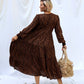 Tiered boho dress made of hand-painted fabric. Loose and light dress NATALIA Maternity\Casual\bohohemian\gypsy style