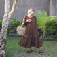 Tiered boho dress made of hand-painted fabric. Loose and light dress NATALIA Maternity\Casual\bohohemian\gypsy style