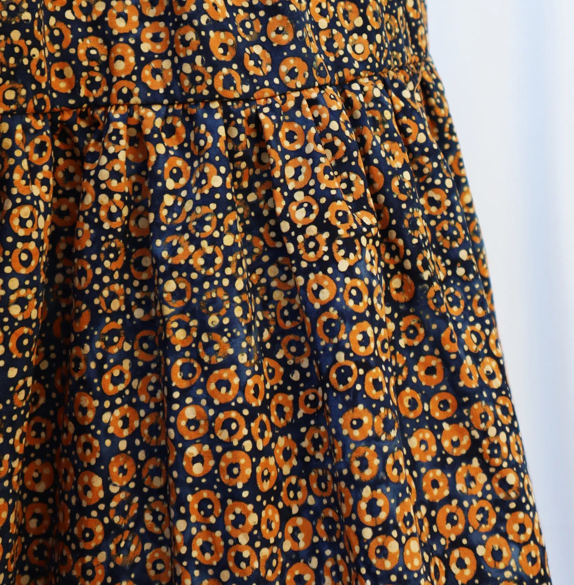 Tiered maxi skirt made of hand-dyed cotton/ Limited edition