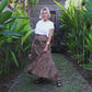 Tiered maxi skirt made of hand-dyed cotton/ Limited edition